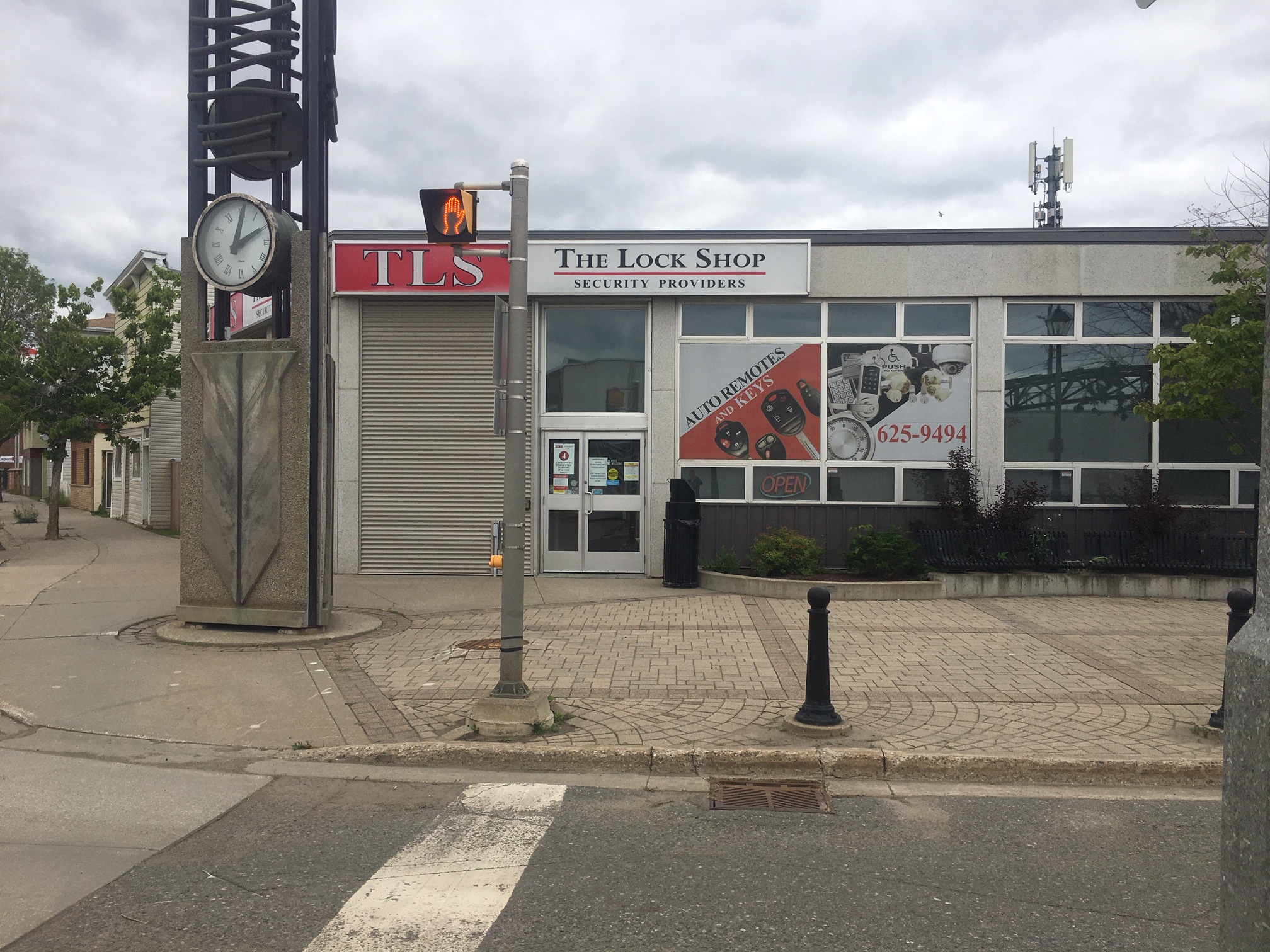 The front of The Lock Shop building